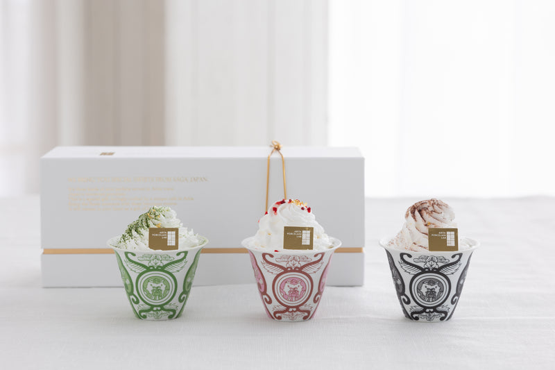 有田焼ミニパフェ「佐賀県産苺・有田町産金柑・嬉野抹茶」