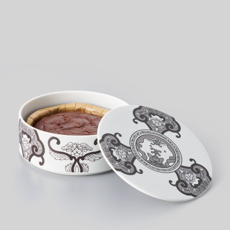 ガトーショコラ 一段重 JS古伊万里草花紋 ブラック